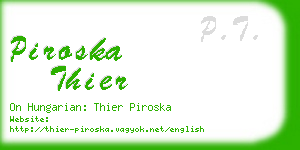 piroska thier business card